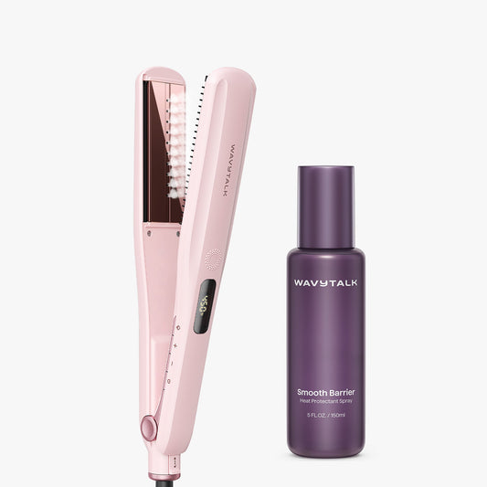 Pink Steam Sesh and bottle of Smooth Barrier on a white background